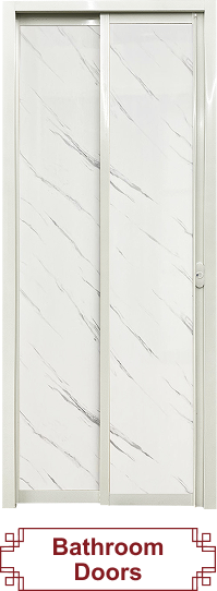 Off white Slide & Swing Door with waterproof aluminium opaque panel (Volakos White [Matt])